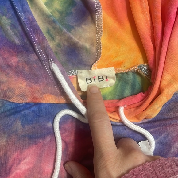 BiBi sz Small hoodie, lightweight tie dye NEON - Picture 2 of 6